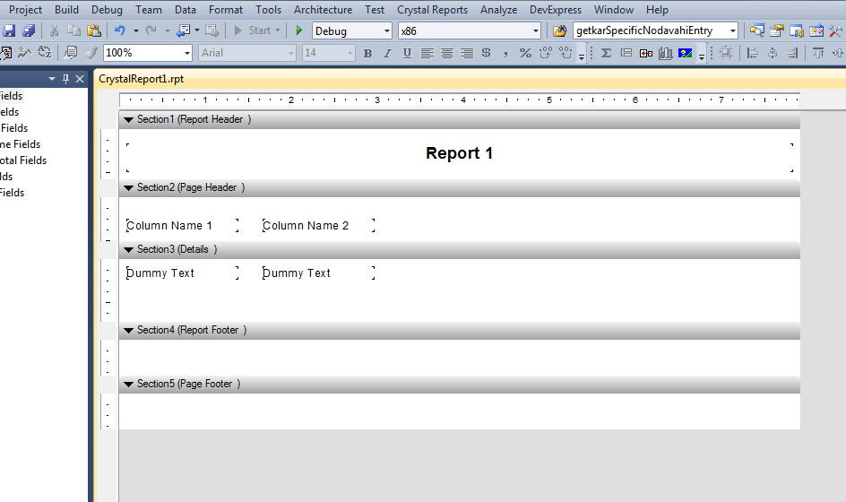 SubReport In Crystal Report In C