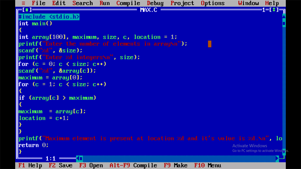 Maximum Number In An Array