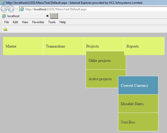 Creating Dynamic Menu with nested Submenu's using HTML tag and CSS in