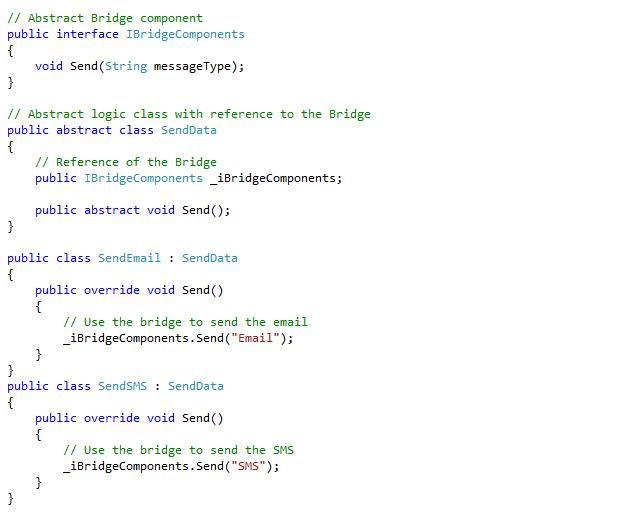 Bridge Design Pattern Using C