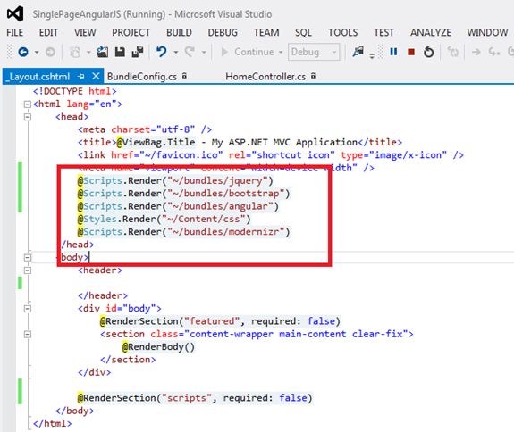 Single Page Application with AngularJS in
