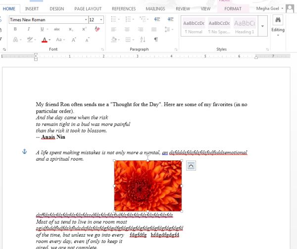 Alignment Guides in Word 2013