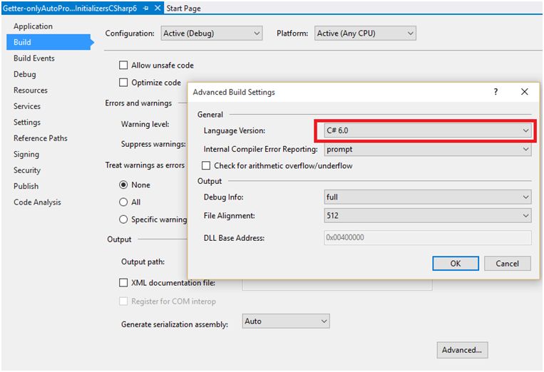 Change C 6 Language Version To C 5 In Visual Studio 2015