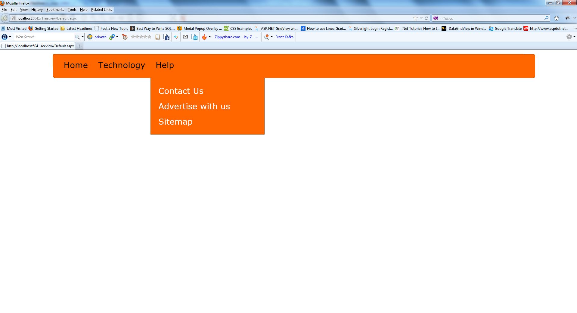 Creating Dynamic Menu From Database SQL Server in