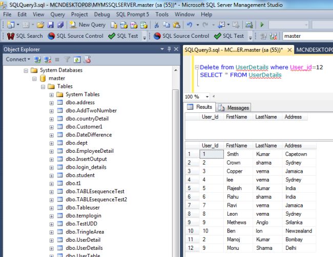 Magic Tables in SQL Server