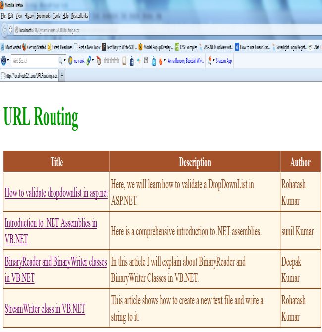URL Routing in 4.0