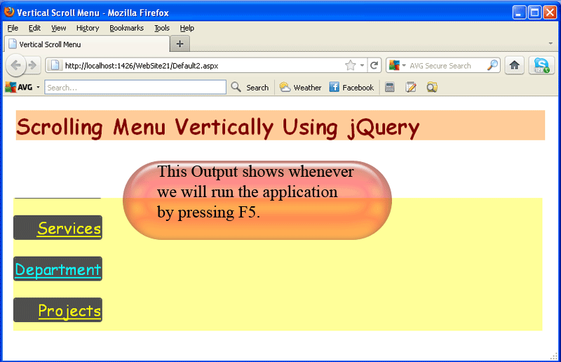 Vertical Scrolling Menu in using jQuery