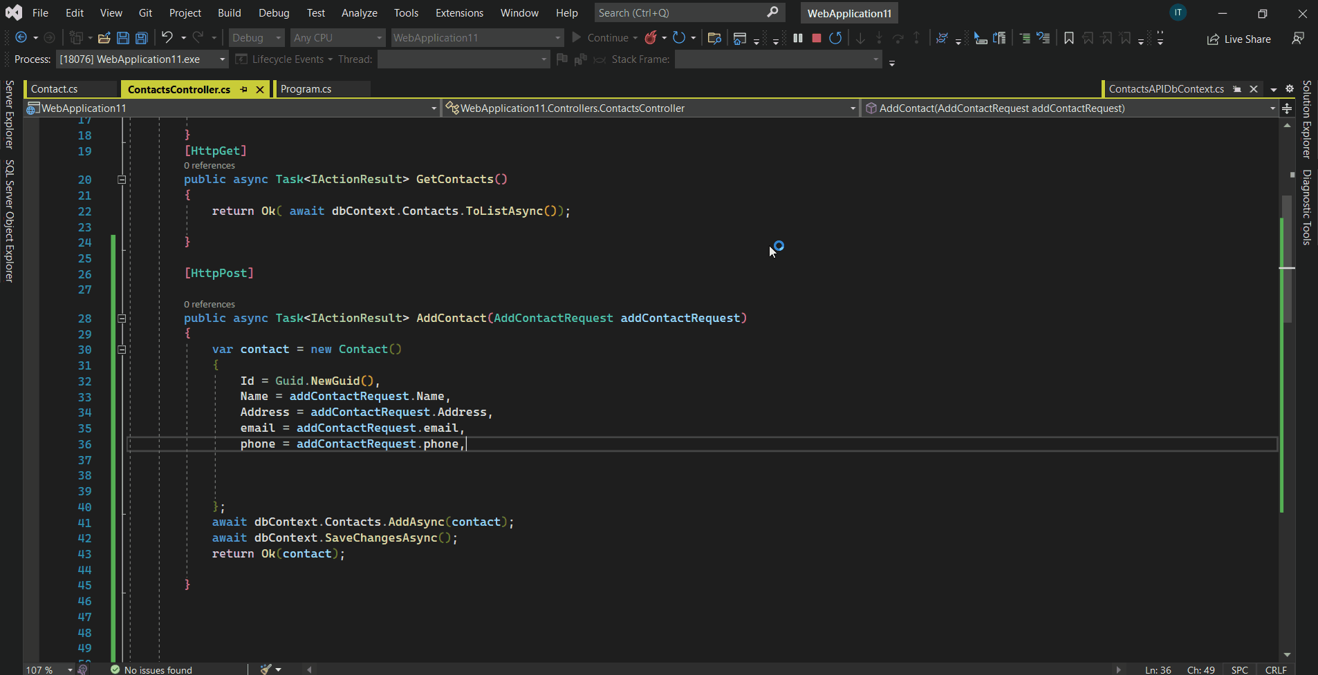 Core 6  API CRUD With Entity Framework