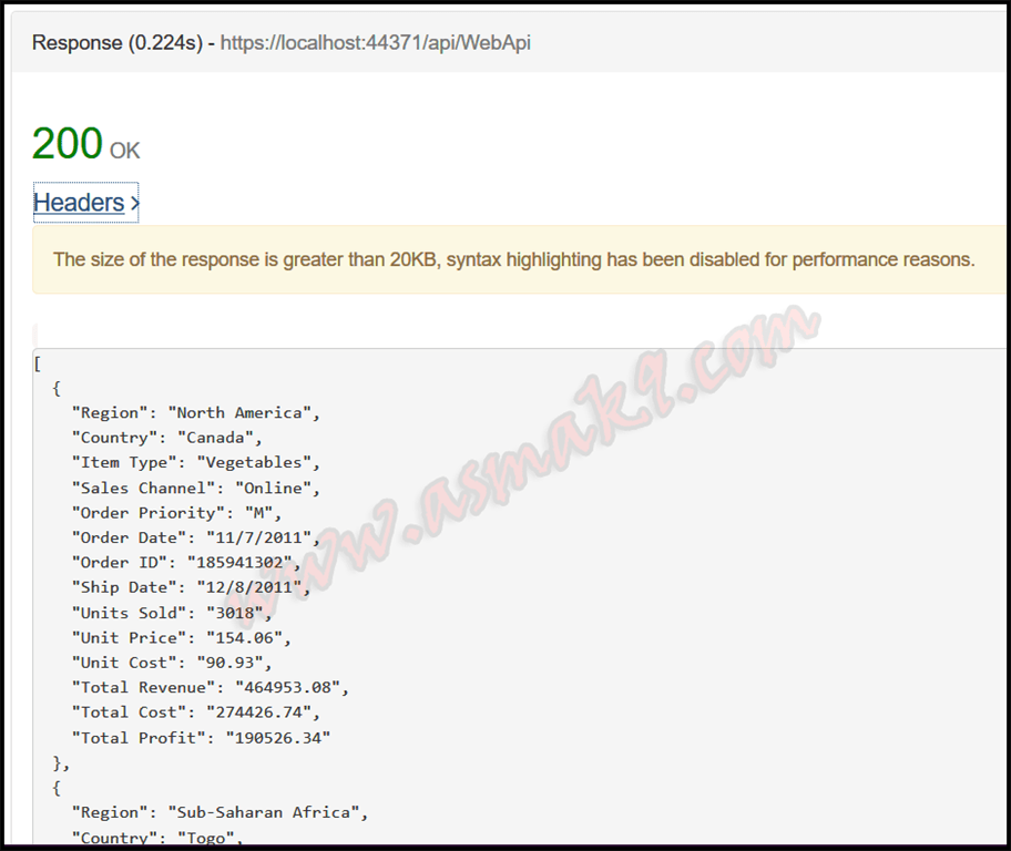 MVC REST Web API POST Method