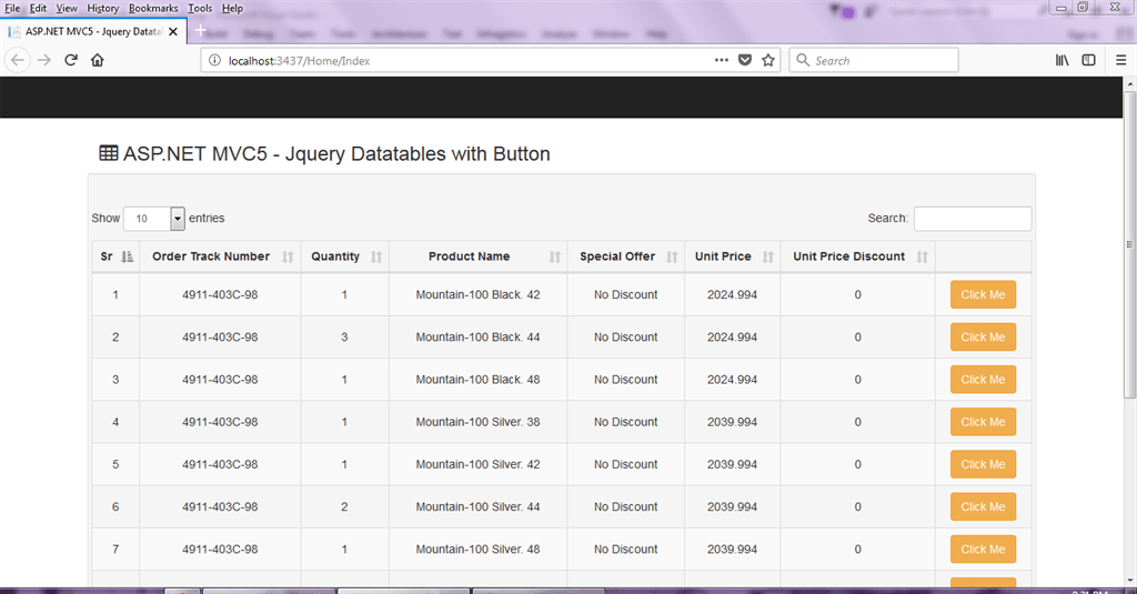 MVC 5 Buttons In Datatables jQuery Plugin