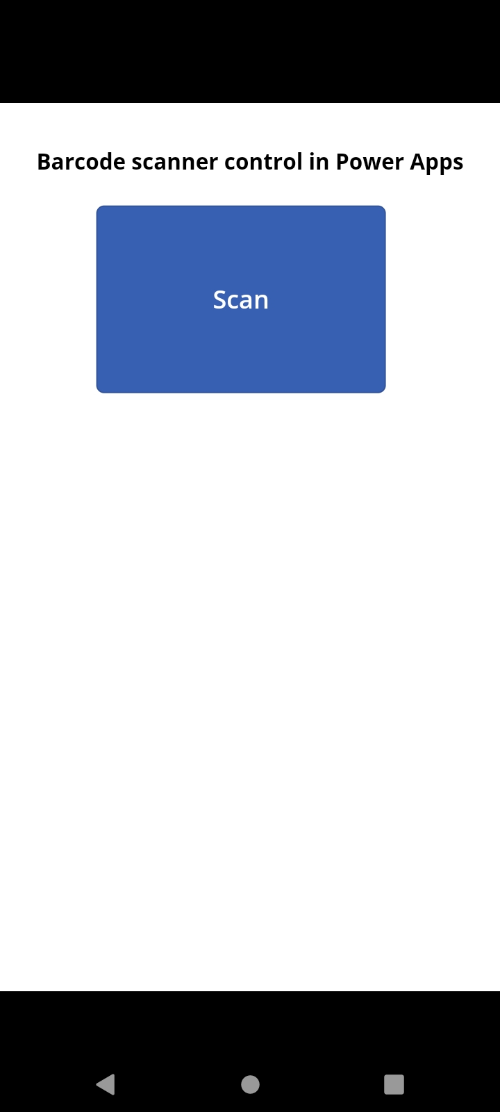 Barcode Scanner Control In Power Apps