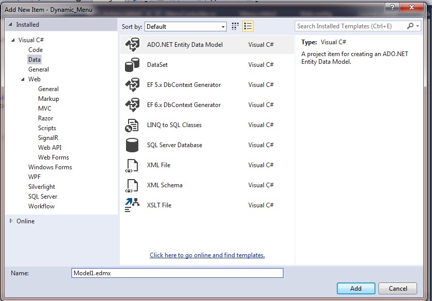 Bind Menu And Sub Menu Dynamically In MVC From Database Using LINQ