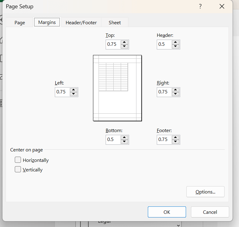 ClosedXML Excel Printing settings