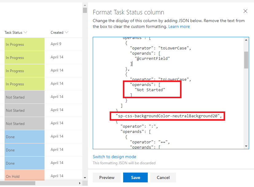 Column Formatting In SharePoint Online No Coding