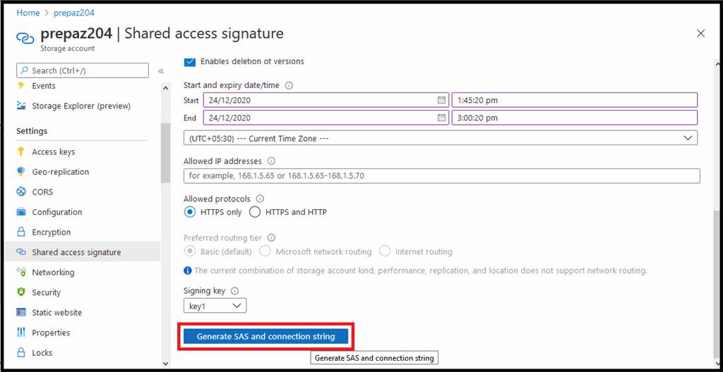 Connect Storage Explorer Using SAS Token