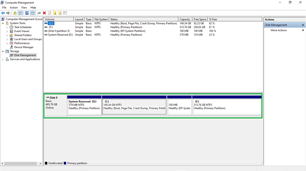 Converting the Disk Partition From MBR to GPT Using the Command Prompt