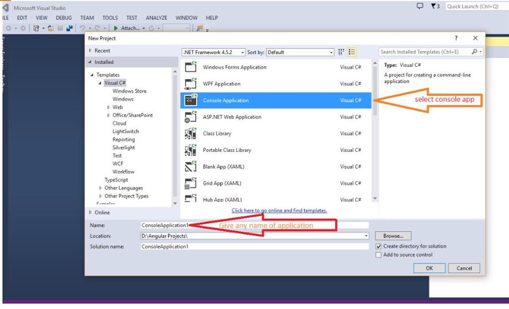 Creating Console Application In C