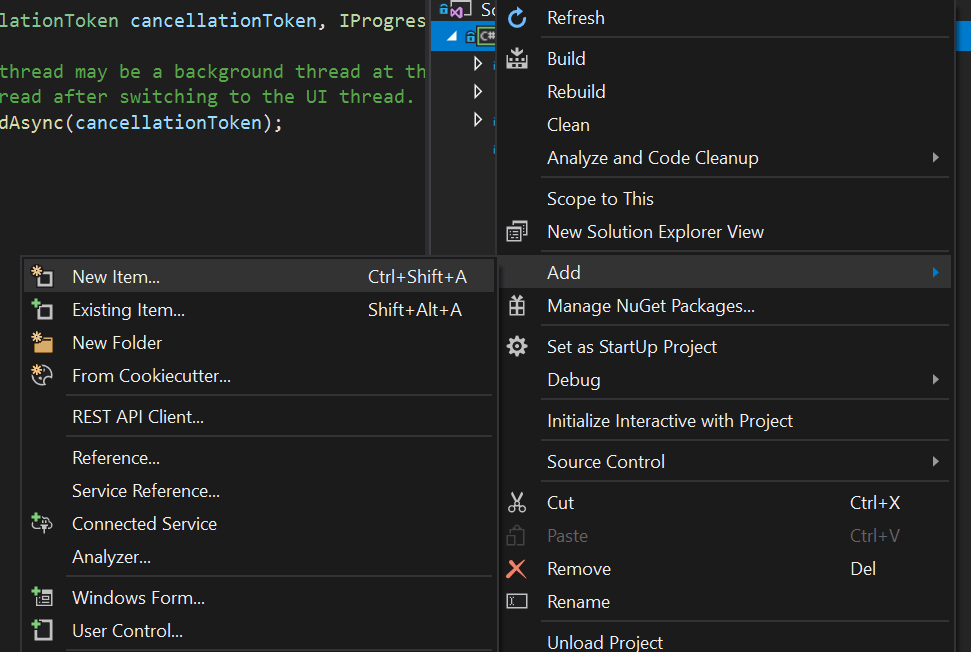 Creating Visual Studio 2019 Extension