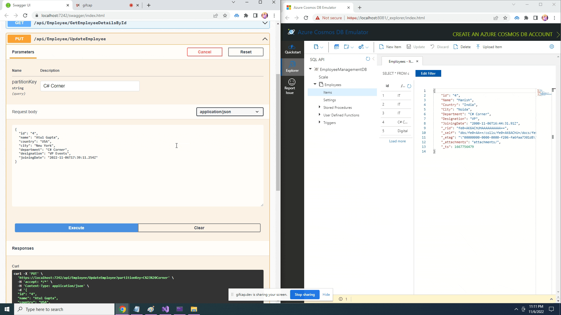 CRUD Operations In Azure Cosmos DB SQL API Using Core  API C
