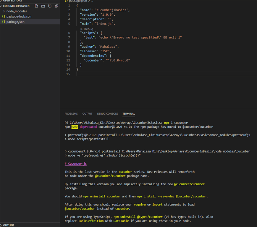 CucumberJS Basics In Depth (Visual Studio Code Editor)