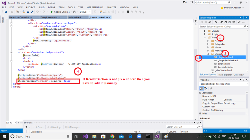Easy Way To Use Datepicker In MVC