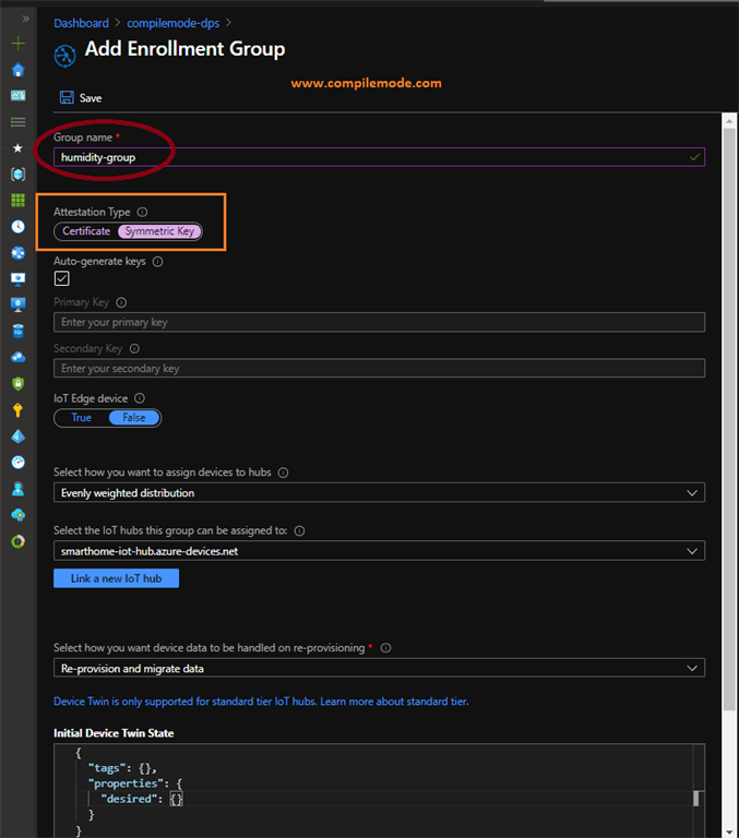 Device Enrollments Using Azure IoT Hub Device Provisioning Service