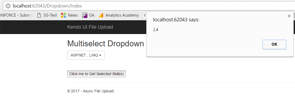 Implement Dropdown Multiselect With CheckboxList In MVC Using jQuery