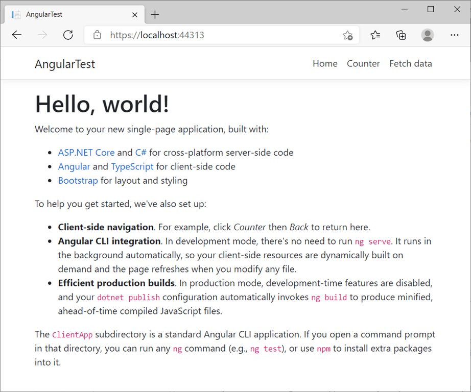 CORS (2), Consume Core  API By Angular Client in Same Origin