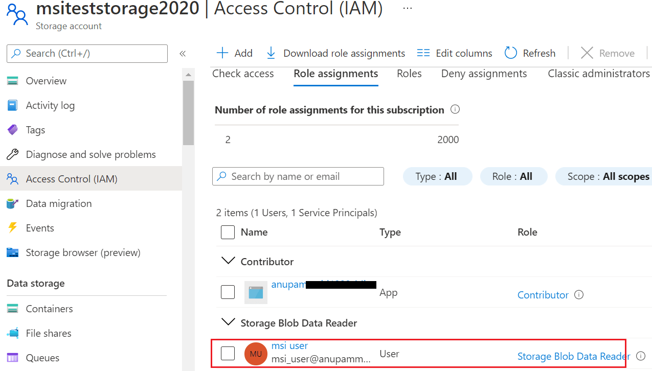 Generate SAS Token For Azure Blob Storage Using Managed Identity