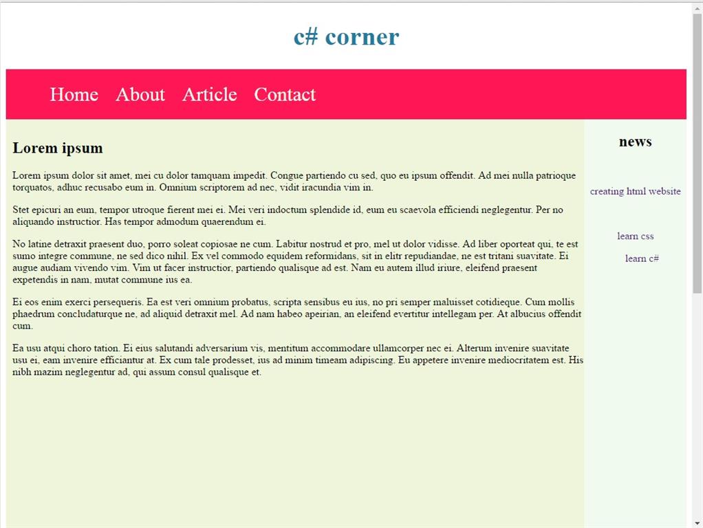 How To Create Layout In HTML5