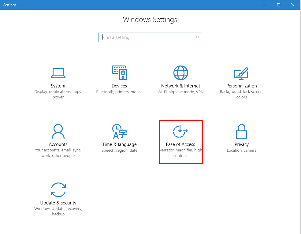 How To Use Ease Of Access In Windows 10