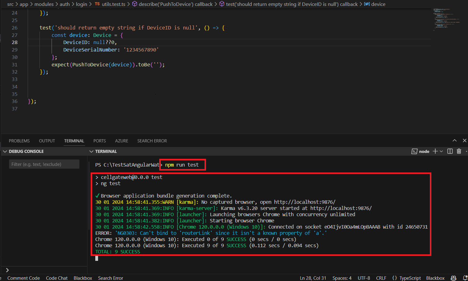 Learn About Angular Karma Test Cases Using GitHub Copilot