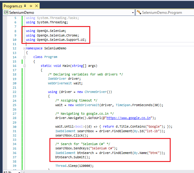 Learn About Selenium Using C