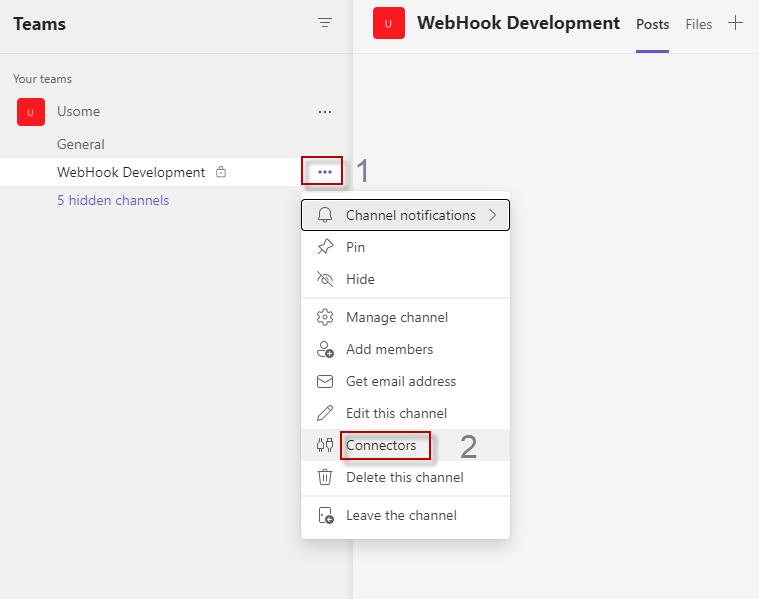 Microsoft Teams hook Integration With Core