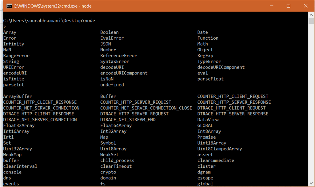 Node.js REPL Terminal