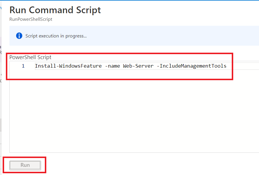 Run Powershell Commands From The Azure Portal