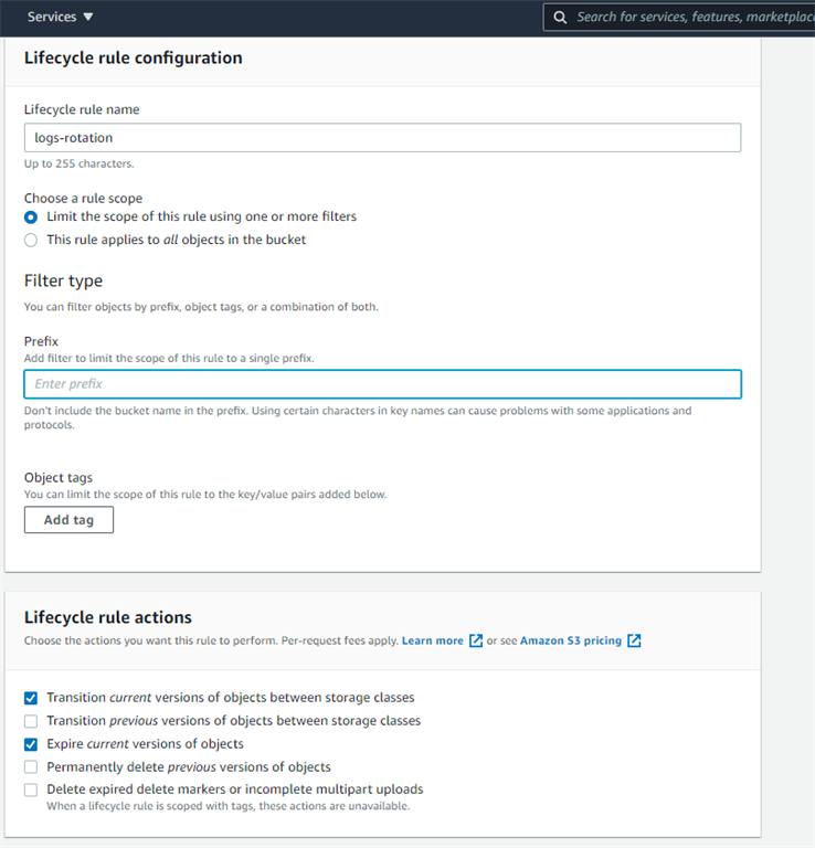 S3 Bucket Lifecyle And Replication Rules