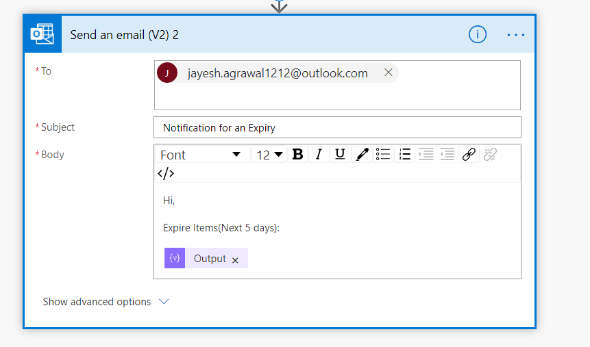 Send an Email Reminder Notification Based on an Expiration Date using
