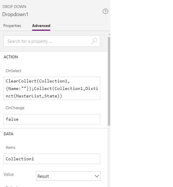 Set Default Value as Null or Blank to Power Apps Dropdown List