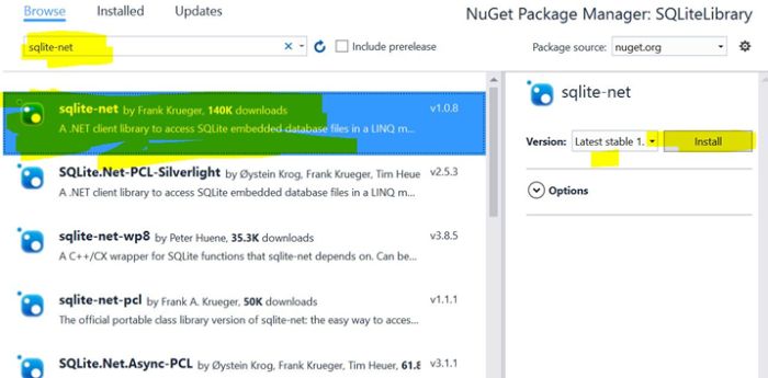 SQLite CRUD Operation In WinJS Windows Apps