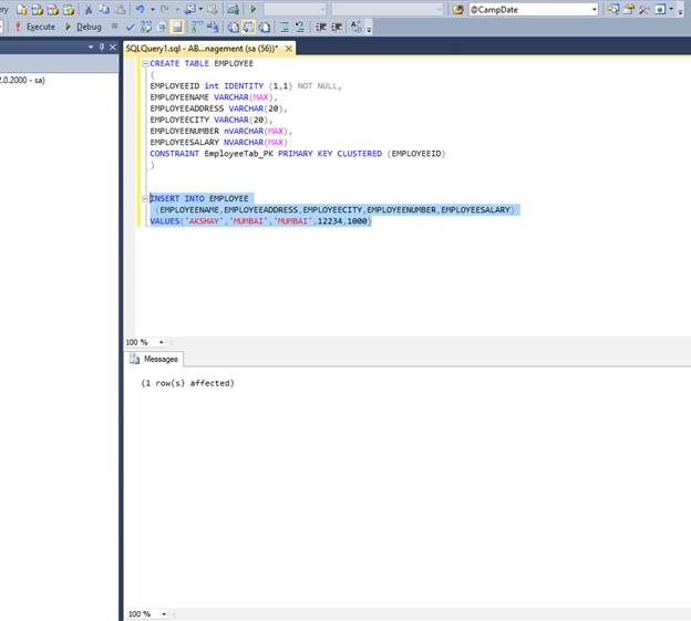 Table Partitioning In SQL Server