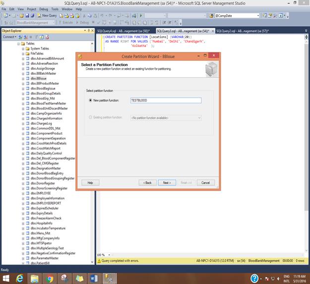 Table Partitioning In SQL Server