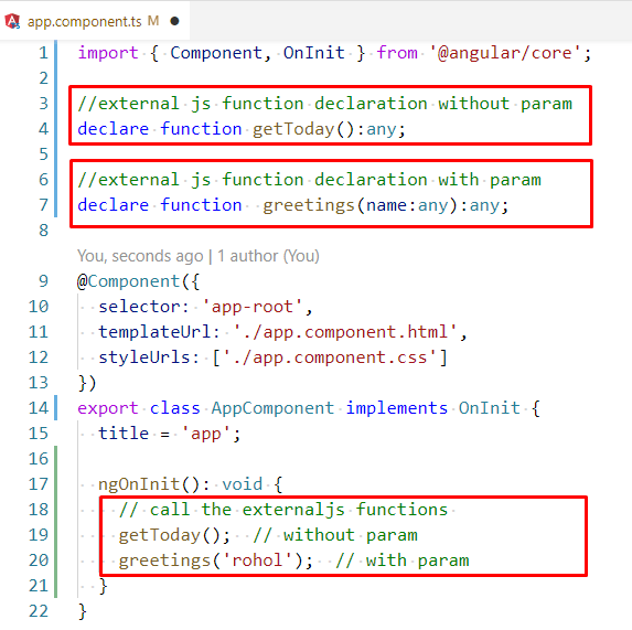 Using External JS File In Angular App