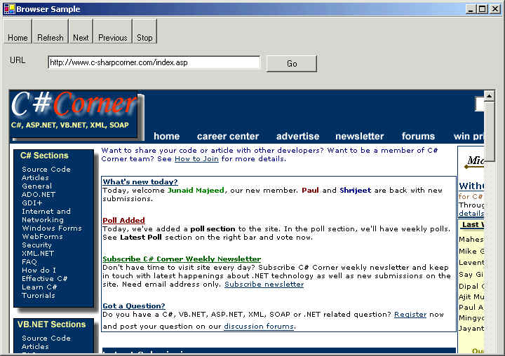 Web Browser in C and
