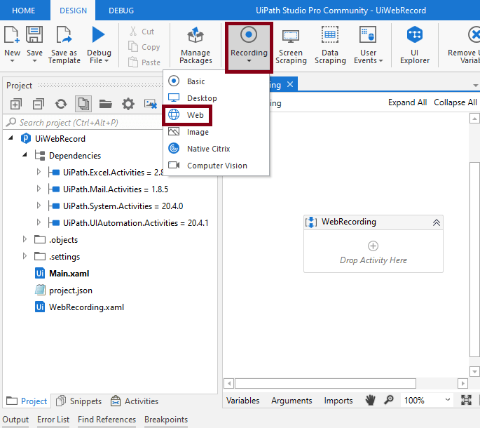  Recording Bot Using UiPath Studio