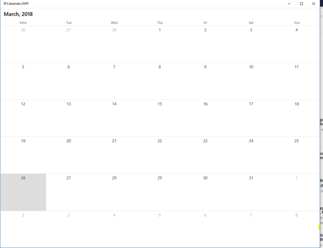 Xamarin.Forms Calendar Control in Syncfusion Xamarin.Forms Calendar Control in Syncfusion