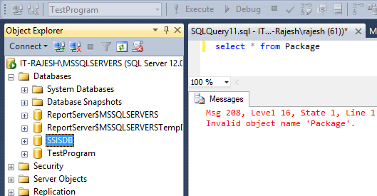 SSIS Deployment issues to see destination table result