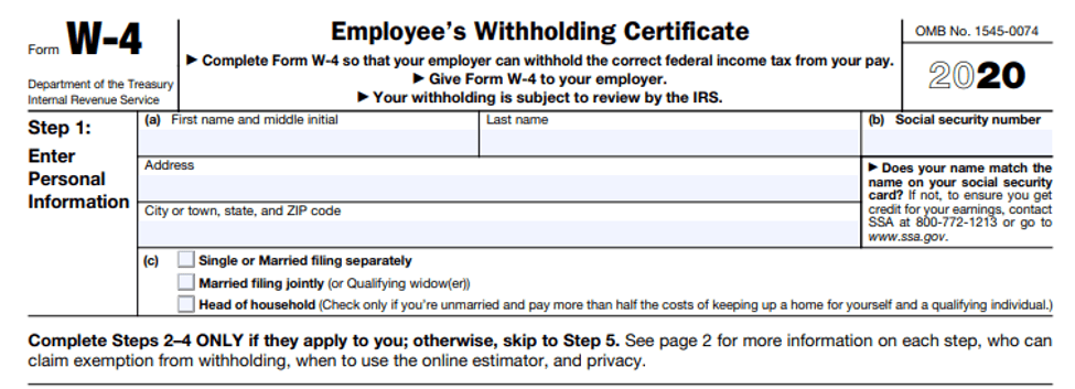 The New IRS Form W4 C2 Essentials, Inc