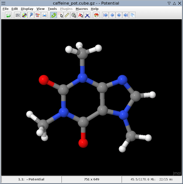 Jmol coloured isosurface