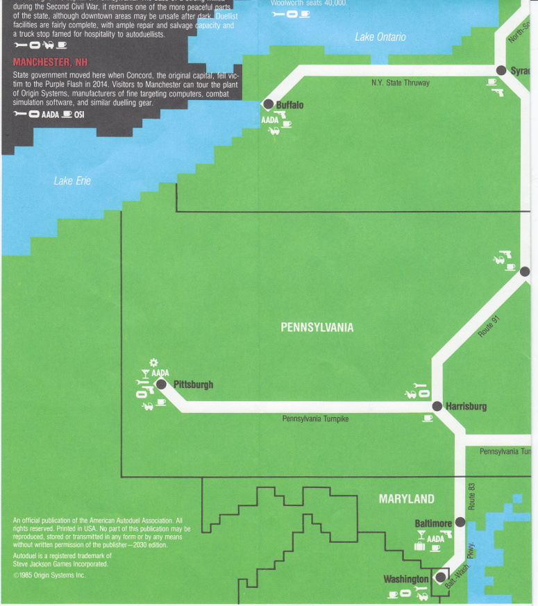 Cars Wars Autoduel America Map Autoduel map 3
